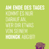 Postkarte Am Ende des Tages